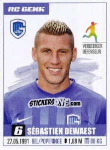 Sticker Sébastien Dewaest - Belgian Pro League 2016-2017 n. 102 - Panini