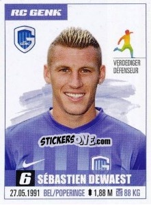 Cromo Sébastien Dewaest - Belgian Pro League 2016-2017 - Panini