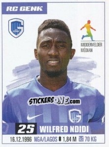 Sticker Wilfred Ndidi - Belgian Pro League 2016-2017 n. 107 - Panini