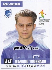 Sticker Leandro Trossard - Belgian Pro League 2016-2017 n. 112 - Panini