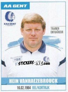 Sticker Hein Vanhaezebrouck - Belgian Pro League 2016-2017 n. 117 - Panini