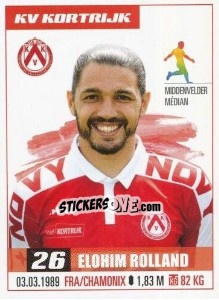 Cromo Elohim Rolland - Belgian Pro League 2016-2017 n. 166 - Panini