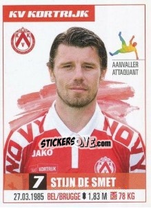 Figurina Stijn De Smet - Belgian Pro League 2016-2017 - Panini