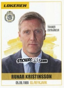 Sticker Runar Kristinsson - Belgian Pro League 2016-2017 - Panini
