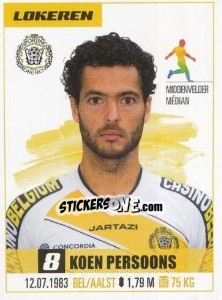 Sticker Koen Persoons - Belgian Pro League 2016-2017 - Panini