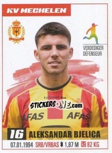 Figurina Aleksandar Bjelica - Belgian Pro League 2016-2017 - Panini