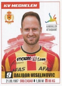 Sticker Dalibor Veselinovic - Belgian Pro League 2016-2017 - Panini