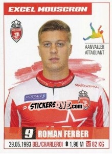 Cromo Roman Ferber - Belgian Pro League 2016-2017 - Panini