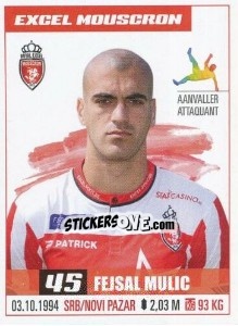 Sticker Fejsal Mulic - Belgian Pro League 2016-2017 - Panini