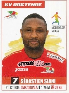 Figurina Sébastien Siani - Belgian Pro League 2016-2017 - Panini