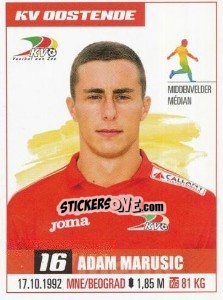 Sticker Adam Marusic - Belgian Pro League 2016-2017 n. 261 - Panini