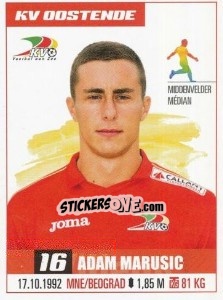 Sticker Adam Marusic - Belgian Pro League 2016-2017 - Panini