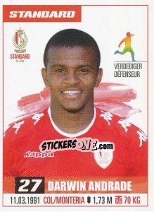 Figurina Darwin Andrade - Belgian Pro League 2016-2017 - Panini