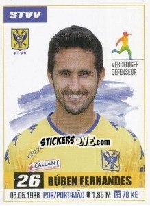 Cromo Ruben Fernandes - Belgian Pro League 2016-2017 - Panini