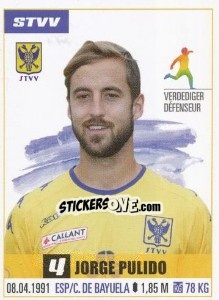 Cromo Jorge Pulido - Belgian Pro League 2016-2017 - Panini