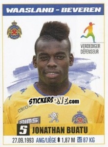 Sticker Jonathan Buatu - Belgian Pro League 2016-2017 - Panini