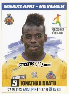 Sticker Jonathan Buatu - Belgian Pro League 2016-2017 n. 314 - Panini