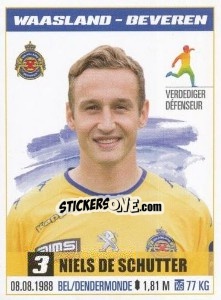 Figurina Niels De Schutter - Belgian Pro League 2016-2017 - Panini