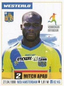 Sticker Mitch Apau - Belgian Pro League 2016-2017 n. 350 - Panini