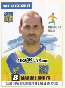 Figurina Maxime Annys - Belgian Pro League 2016-2017 - Panini