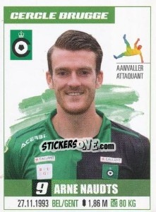 Sticker Arne Naudts - Belgian Pro League 2016-2017 n. 421 - Panini