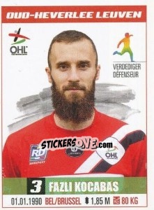 Sticker Fazli Kocabas - Belgian Pro League 2016-2017 - Panini