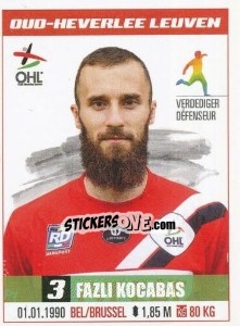 Figurina Fazli Kocabas - Belgian Pro League 2016-2017 - Panini