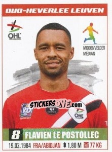Sticker Flavien Le Postollec - Belgian Pro League 2016-2017 n. 433 - Panini