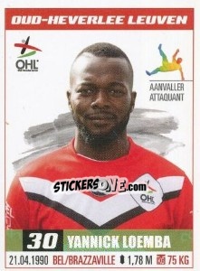 Cromo Yannick Loemba - Belgian Pro League 2016-2017 - Panini