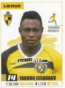 Figurina Yakubu Issahaku - Belgian Pro League 2016-2017 n. 448 - Panini