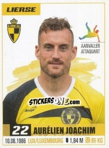 Sticker Aurélien Joachim - Belgian Pro League 2016-2017 n. 458 - Panini