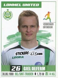 Sticker Giel Deferm - Belgian Pro League 2016-2017 - Panini