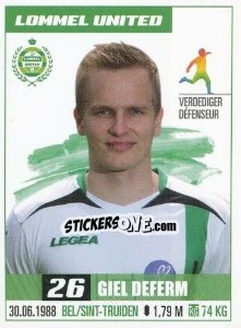 Cromo Giel Deferm - Belgian Pro League 2016-2017 - Panini