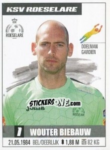 Sticker Wouter Biebauw - Belgian Pro League 2016-2017 - Panini