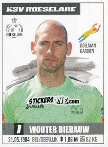 Sticker Wouter Biebauw - Belgian Pro League 2016-2017 n. 482 - Panini