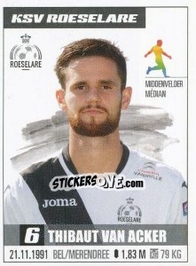Sticker Thibaut Van Acker - Belgian Pro League 2016-2017 n. 489 - Panini