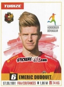 Sticker Emeric Dudouit - Belgian Pro League 2016-2017 n. 502 - Panini
