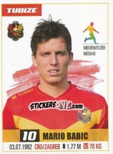 Sticker Mario Babic - Belgian Pro League 2016-2017 - Panini