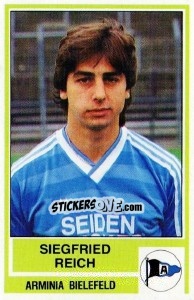 Sticker Siegrfied Reich - German Football Bundesliga 1984-1985 - Panini