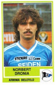 Cromo Norbert Dronia - German Football Bundesliga 1984-1985 - Panini