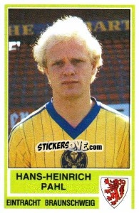 Sticker Hans-Heinrich Pahl - German Football Bundesliga 1984-1985 - Panini