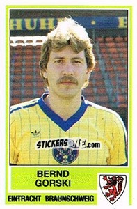 Cromo Bernd Gorski - German Football Bundesliga 1984-1985 - Panini