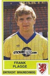 Cromo Frank Plagge - German Football Bundesliga 1984-1985 - Panini