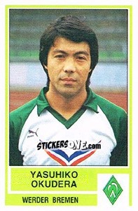 Cromo Yasuhiko Okudera - German Football Bundesliga 1984-1985 - Panini