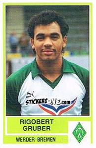 Sticker Rigobert Gruber - German Football Bundesliga 1984-1985 - Panini