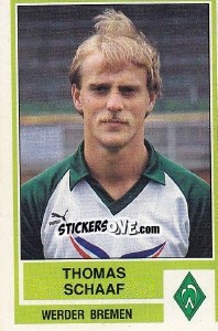Cromo Thomas Schaaf - German Football Bundesliga 1984-1985 - Panini