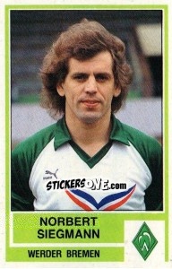 Cromo Norbert Siegmann - German Football Bundesliga 1984-1985 - Panini