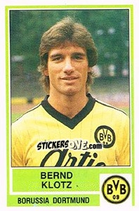 Cromo Bernd Klotz - German Football Bundesliga 1984-1985 - Panini