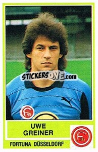 Sticker Uwe Greiner - German Football Bundesliga 1984-1985 - Panini