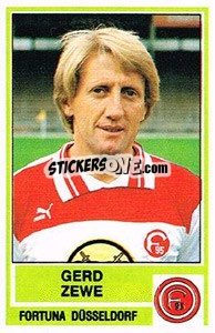Cromo Gerd Zewe - German Football Bundesliga 1984-1985 - Panini
